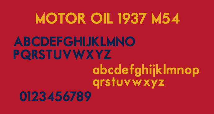 Motor Oil 1937 M54
